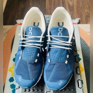 On Running Men's Athletic Blue and White Shoes